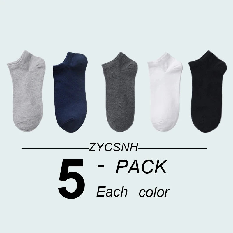 Men Ankle Socks Solid Color Black White Gray Breathable Cotton Sports Socks Unisex High Quality Spring Summer Male Short Sock