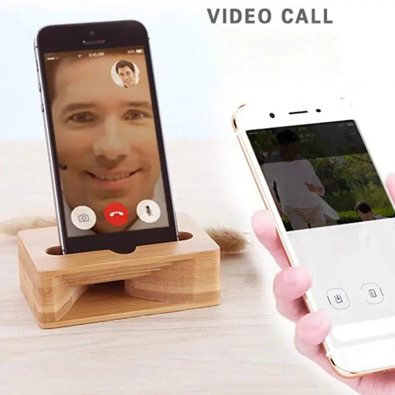 Wood Cell Phone Stand Mobile Phone Sound Amplifier Stand Wooden Cell Phones Stand with Sounds Amplifier Phones Holder Desk