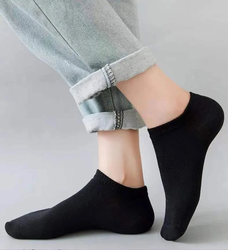 Men Ankle Socks Solid Color Black White Gray Breathable Cotton Sports Socks Unisex High Quality Spring Summer Male Short Sock